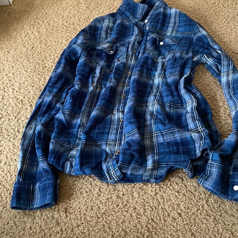 Joes jeans flannel long sleeve shirt size large used
